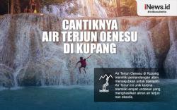 Infografis Air Terjun Oenesu di Kupang, Berundak dan Tersembunyi di Tengah Hutan