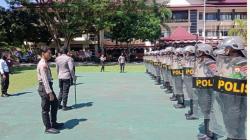 Personel Polda Gorontalo Tingkatkan Kemampuan Pengendalian Massa, Persiapan saat Pemilu Serentak 