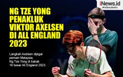 Infografis Profil Ng Tze Yong Penakluk Viktor Axelsen di All England 2023