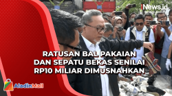 Mendag Musnahkan Ratusan Bal Pakaian dan Sepatu Bekas Senilai Rp10 Miliar di Riau