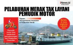 Infografis Pelabuhan Merak Tak Layani Pemudik Motor