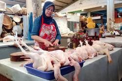 Awal Pekan, Harga Daging Ayam di Pasar Sindangkasih Majalengka Rp44.000