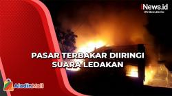 Puluhan Kios di Pasar Gondang Legi Pasuruan Terbakar