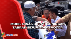 Hilang Kendali Mobil Dinas Bupati Kuningan Tabrak Sejumlah Pemotor, 2 Orang Tewas