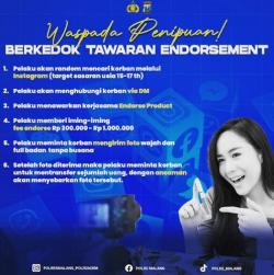 Warga Malang Waspada Penipuan Berkedok Endorse di Medsos, Korban Diminta Foto Telanjang