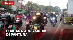 Mudik Lebaran, Arus Mudik di Pantura Cirebon Tampak Dipadati Sepeda Motor