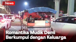 Demi Lebaran di Kampung Halaman,   2 KK Rela Mudik ke Sumbar dengan Mobil Pikap 