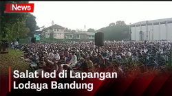 Gelar Salat Ied, Ribuan Jamaah Muhammadiyah Tumpah Ruah di Lapangan Lodaya Bandung<