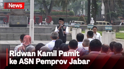 Ridwan Kamil Berpamitan pada ASN Pemprov Jabar saat Apel