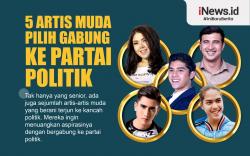 Infografis 5 Artis Muda Pilih Gabung ke Partai Politik