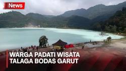 Manfaatkan Sisa Libur Lebaran, Warga Padati Objek Wisata Talaga Bodas di Garut<