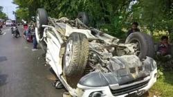 Kecelakaan Maut di Pamekasan, Pajero Terguling usai Tabrak Pembatas Jalan Tewaskan Sopir