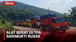 Antrean Panjang, Sopir Harus Menginap akibat Alat Berat di TPA Sarimukti Bandung Rusak
