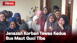 Mengharukan, Isak Tangis Warnai Kepulangan Jenazah Kecelakaan Bus Maut Guci di Tangsel