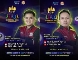 Saksikan Aksi Pebiliar Indonesia Ismail Kadir dan Feri Satriyadi di SEA Games 2023, LIVE RCTI+ dan Vision+ 