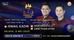 Link Live Streaming Biliar SEA Games 2023 Hari Ini: Ismail Kadir dan Herowanto Beraksi