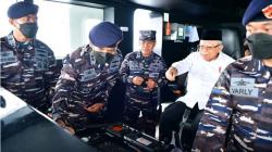 Wapres Ma’ruf Amin Berlayar Menuju Tidore, Naik Kapal Perang KRI Dorang-874