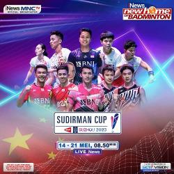 Saksikan Aksi Jagoan Bulu Tangkis Indonesia di Sudirman Cup 2023, LIVE iNews dan MNCTV