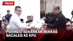 Begini Momen Hary Tanoesoedibjo Serahkan Berkas Bacaleg DPR RI ke Ketua KPU