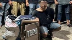 Terekam CCTV, Pencuri Gondol Sekarung Baju dan Brankas Toko di Makassar