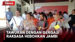 Polresta Jambi Tangkap 4 Pelaku Tawuran Bawa Gergaji Raksasa