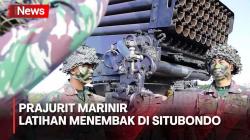 Asah Kemampuan dan Profesionalisme, Prajurit Marinir Latihan Menembak Gerakan Artileri Medan