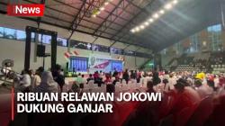 Padati Gedung Basket SUGBK, Ribuan Relawan Jokowi Dukung Ganjar Pranowo