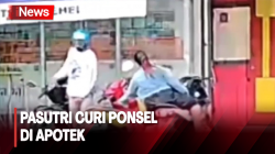  Nekat! Pasutri Bawa Anak di Tasikmalaya Curi Ponsel di Depan Apotek