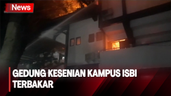 Gedung Kesenian Kampus ISBI Dilalap Api, Pemadaman Sulit Dilakukan