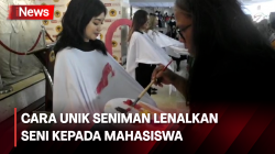  Melukis di ‘Tubuh’ Model Cantik, Cara Seniman Surabaya Kenalkan Seni pada Generasi Muda