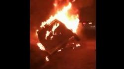 Minibus Terbakar di Jalinsum Bungo-Padang, 2 Penumpang Luka
