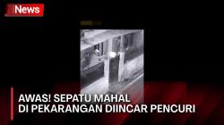 Pencuri Sepatu Mahal Terekam CCTV saat Panjat Tembok di Kota Cimahi