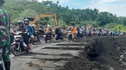 Banjir Lahar Dingin Gunung Karangetang Tutup Jalan Ulu-Ondang, Kini Sudah Normal