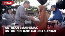 Emak-Emak di Cimahi Rela Antre Demi Rendang Daging Kurban