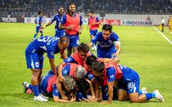 Selebrasi Pemain PSIS Semarang Kalahkan Bhayangkara Presisi Indonesia 3-1