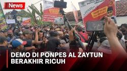 Massa dan Polisi Saling Dorong, Demo di Ponpes Al Zaytun Berakhir Ricuh