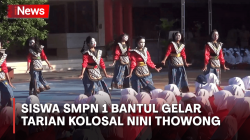 Kenalkan Budaya, Sejumlah Siswa SMPN 1 Bantul Gelar Tarian Nini Thowong Sambut Murid Baru
