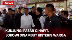 Blusukan di Pasar Cihapit Kota Bandung, Warga Histeris Sambut Presiden Jokowi
