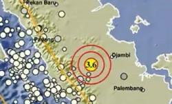 Gempa Terkini M 3,6 Guncang Sarolangun Jambi, Getaran di Darat<
