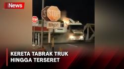 Detik-Detik Kereta Api Tabrak Truk Trailer hingga Terseret Puluhan Meter di Semarang