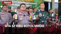 Aparat Gabungan Ungkap 5 Gudang Miras di Indramayu, Sita 52 Ribu Botol