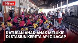 Hari Anak Nasional, Ratusan Bocah Lomba Gambar di Stasiun Kereta Api Cilacap