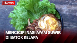 Berburu Kuliner di Warung Tempo Dulu, Mencicipi Nasi Ayam Suwir di Batok Kelapa 
