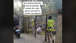 Viral Guru Terlambat Datang Sekolah Murid Tutup Gerbang, Netizen: Ini Baru Adil!