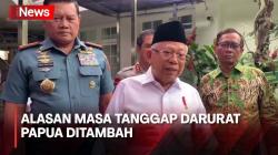 Masa Tanggap Darurat di Papua Ditambah, Wapres Ungkap Alasannya