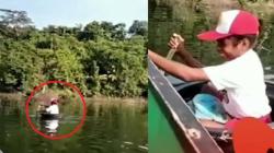 Viral Siswa SD di Papua Berangkat Sekolah Naik Baskom Plastik Seberangi Sungai