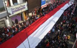 Kirab Bendera Merah Putih Sepanjang 100 Meter di Bogor