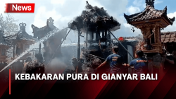 Kebakaran Bangunan Pura di Gianyar Bali, Diduga Akibat Api Dupa Persembahyangan