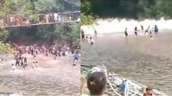 Jembatan Mentukak Ambruk saat Ramai Warga Nonton Lomba 17-an, Tawa Jadi Jerit Histeris