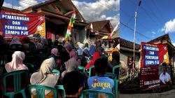 GMP Pasang Lampu PJU dan Sosialisasikan Bacapres Ganjar Pranowo di Cisayong Tasikmalaya